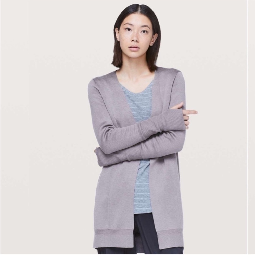 Lululemon City Street Cardigan Mystique / Heathered Mystique size 8
